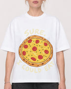 Mockup Boxy Heavyweight Tee White female close-up 28