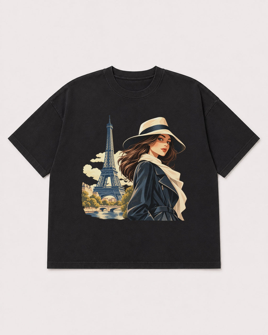 Mockup Boxy Heavyweight Tee Black product