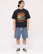 Mockup Boxy Heavyweight Tee Black male full-body 43