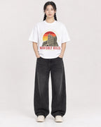 Mockup Boxy Heavyweight Tee White female full-body 43