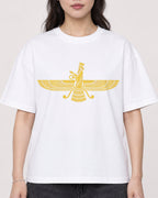 Mockup Boxy Heavyweight Tee White female close-up 03