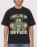 Mockup Boxy Heavyweight Tee Black male close-up 06