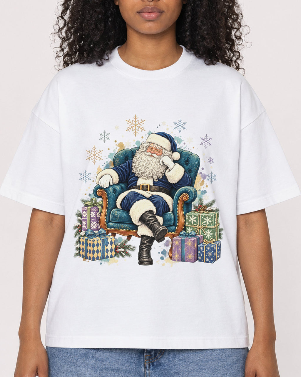 Mockup Boxy Heavyweight Tee White female close-up 05