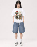 Mockup Boxy Heavyweight Tee White female full-body 01