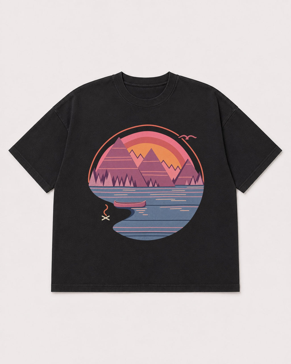 Mockup Boxy Heavyweight Tee Black product