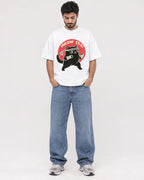 Mockup Boxy Heavyweight Tee White male full-body 07