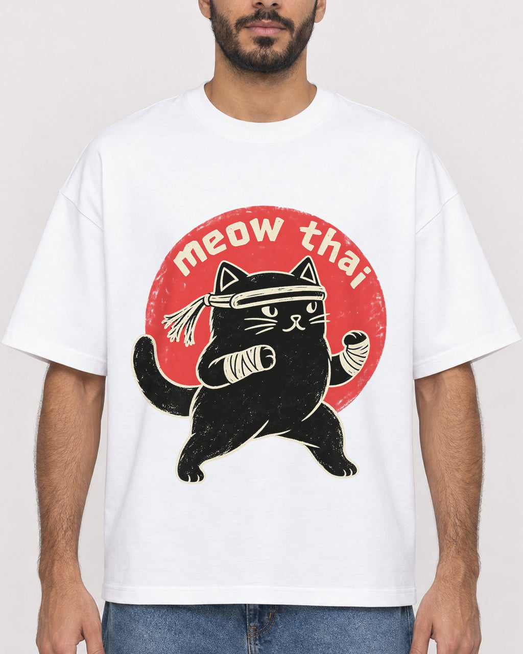 Mockup Boxy Heavyweight Tee White male close-up 07