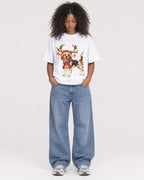 Mockup Boxy Heavyweight Tee White female full-body 05