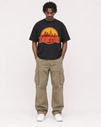 Mockup Boxy Heavyweight Tee Black male full-body 04