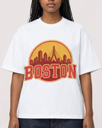 Mockup Boxy Heavyweight Tee White female close-up 04