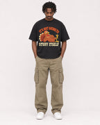 Mockup Boxy Heavyweight Tee Black male full-body 04