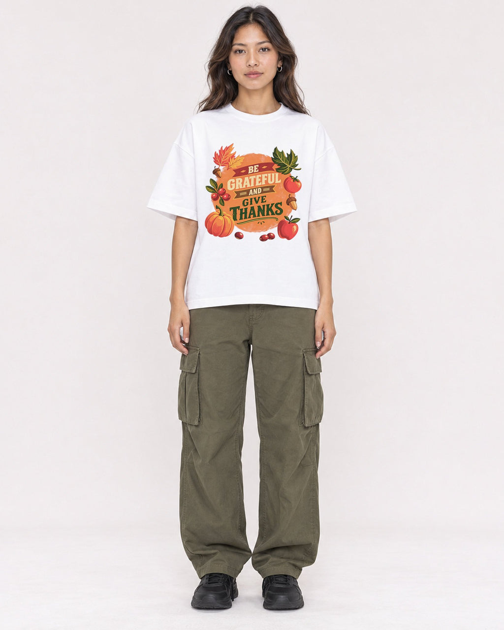 Mockup Boxy Heavyweight Tee White female full-body 02