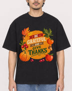 Mockup Boxy Heavyweight Tee Black male close-up 02