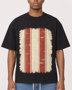 Mockup Boxy Heavyweight Tee Black male close-up 35