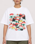 Mockup Boxy Heavyweight Tee White female close-up 17