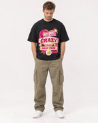 Mockup Boxy Heavyweight Tee Black male full-body 08