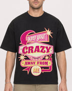 Mockup Boxy Heavyweight Tee Black male close-up 08