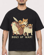 Mockup Boxy Heavyweight Tee Black male close-up 12
