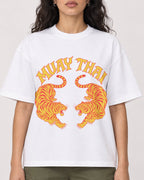 Mockup Boxy Heavyweight Tee White female close-up 07