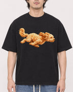 Mockup Boxy Heavyweight Tee Black male close-up 03