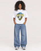 Mockup Boxy Heavyweight Tee White female full-body 05