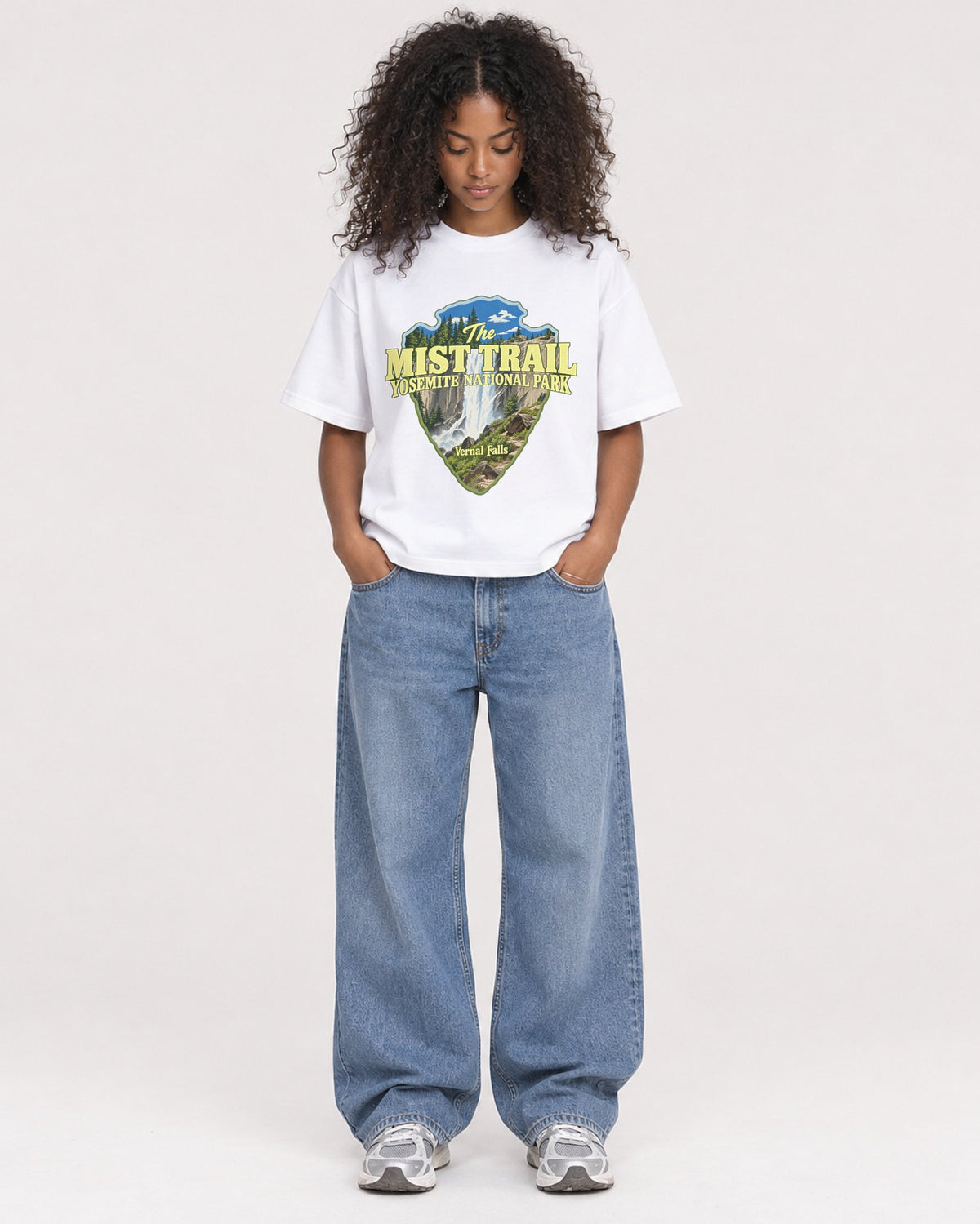 Mockup Boxy Heavyweight Tee White female full-body 05