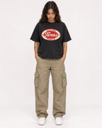 Mockup Boxy Heavyweight Tee Black female full-body 06