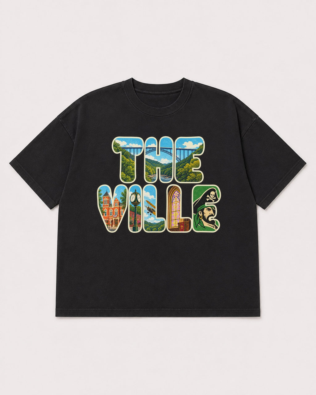 Mockup Boxy Heavyweight Tee Black product