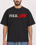 Mockup Boxy Heavyweight Tee Black male close-up 07