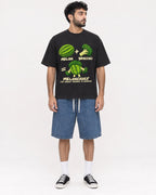 Mockup Boxy Heavyweight Tee Black male full-body 07