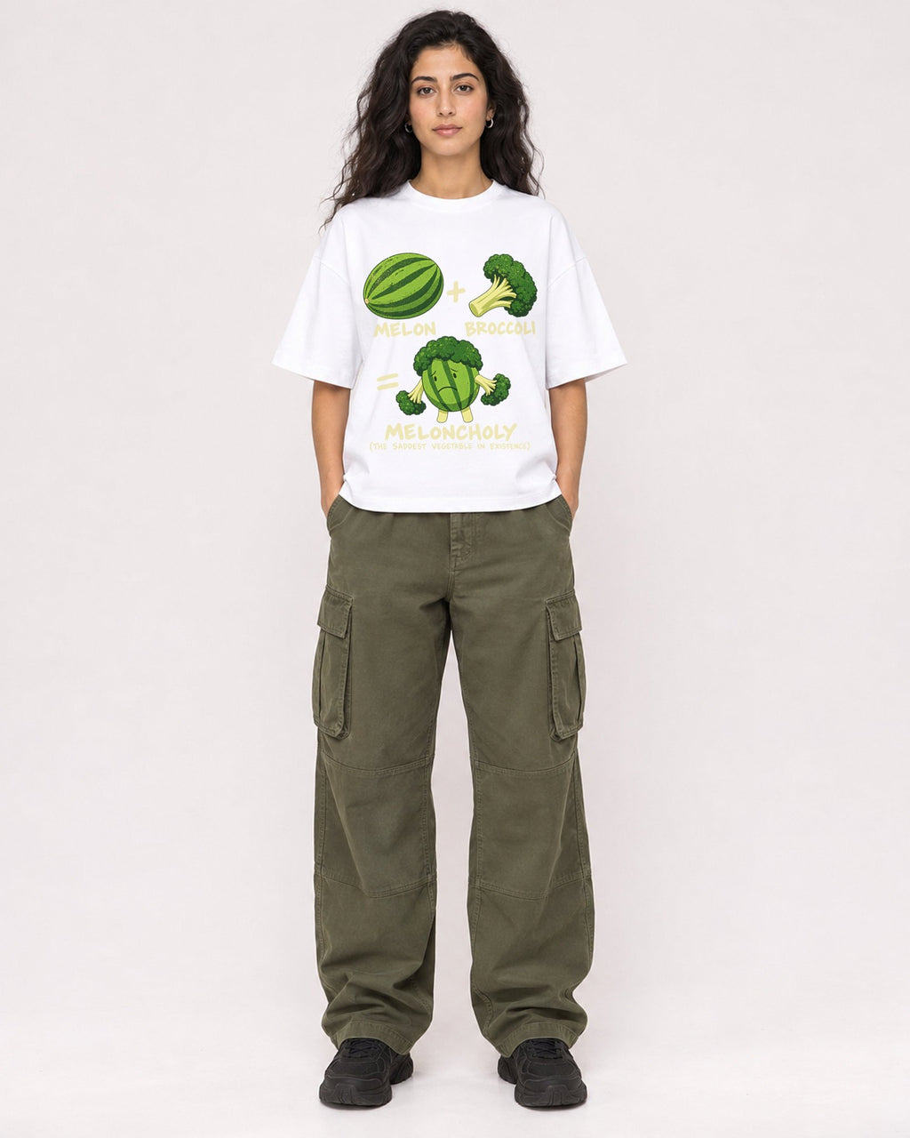 Mockup Boxy Heavyweight Tee White female full-body 07