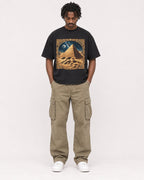 Mockup Boxy Heavyweight Tee Black male full-body 04