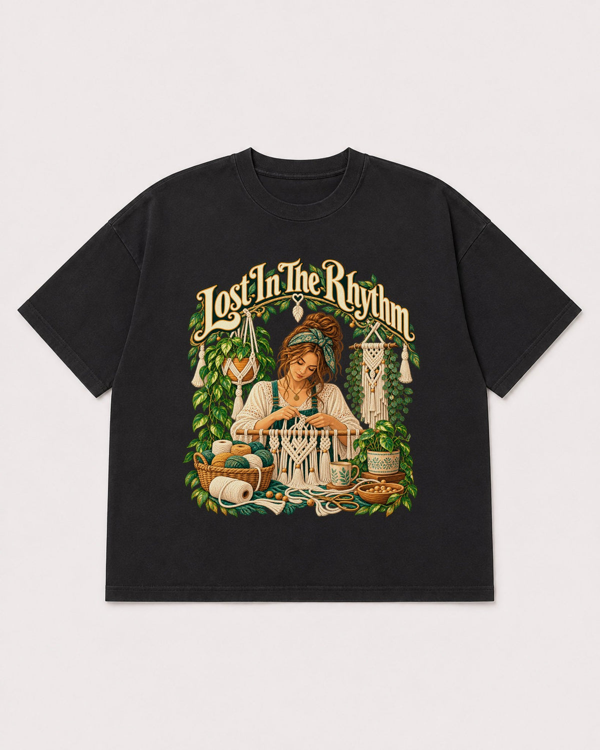 Mockup Boxy Heavyweight Tee Black product