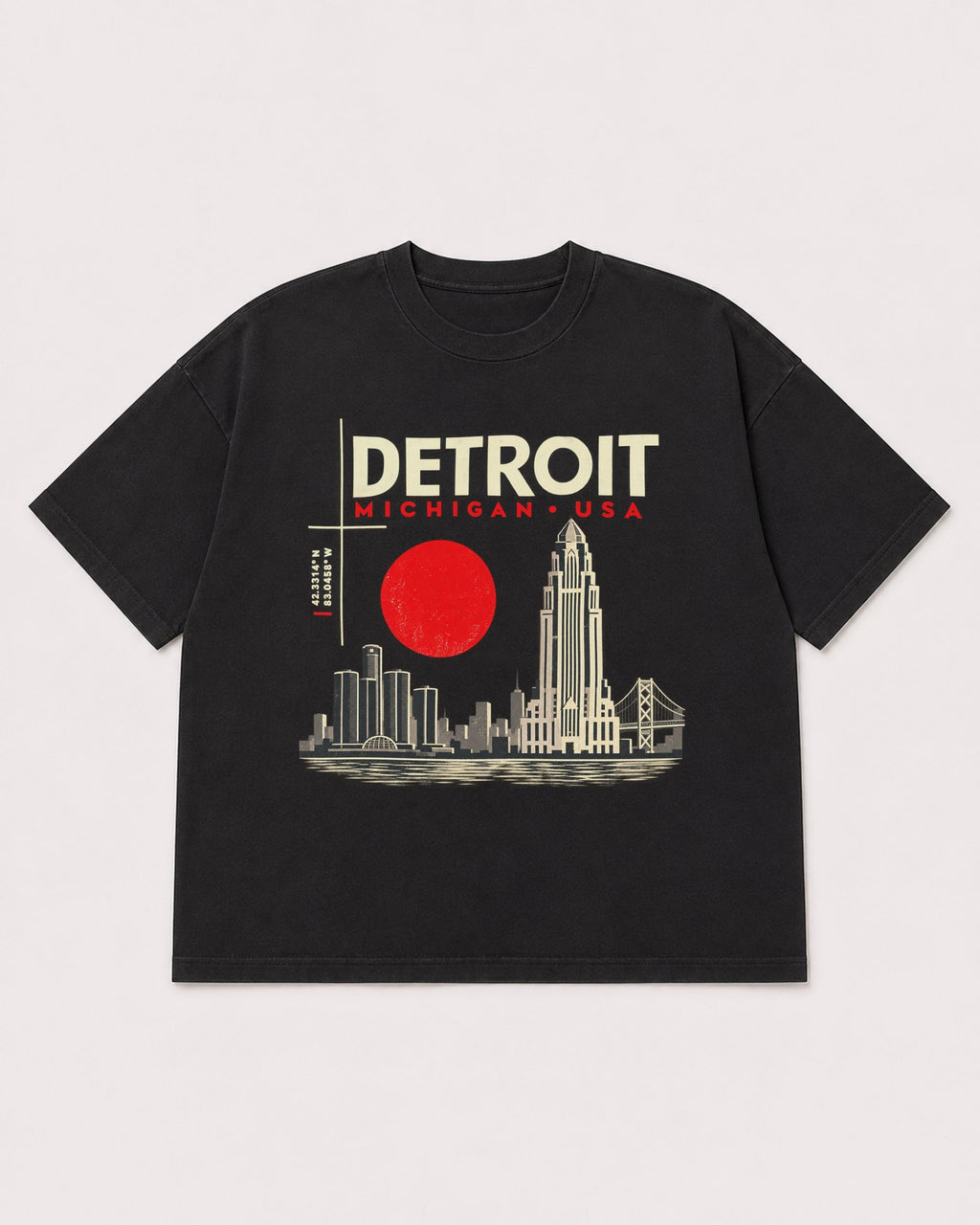 Mockup Boxy Heavyweight Tee Black product