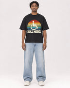 Mockup Boxy Heavyweight Tee Black male full-body 05