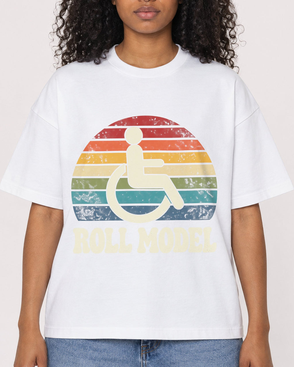 Mockup Boxy Heavyweight Tee White female close-up 05