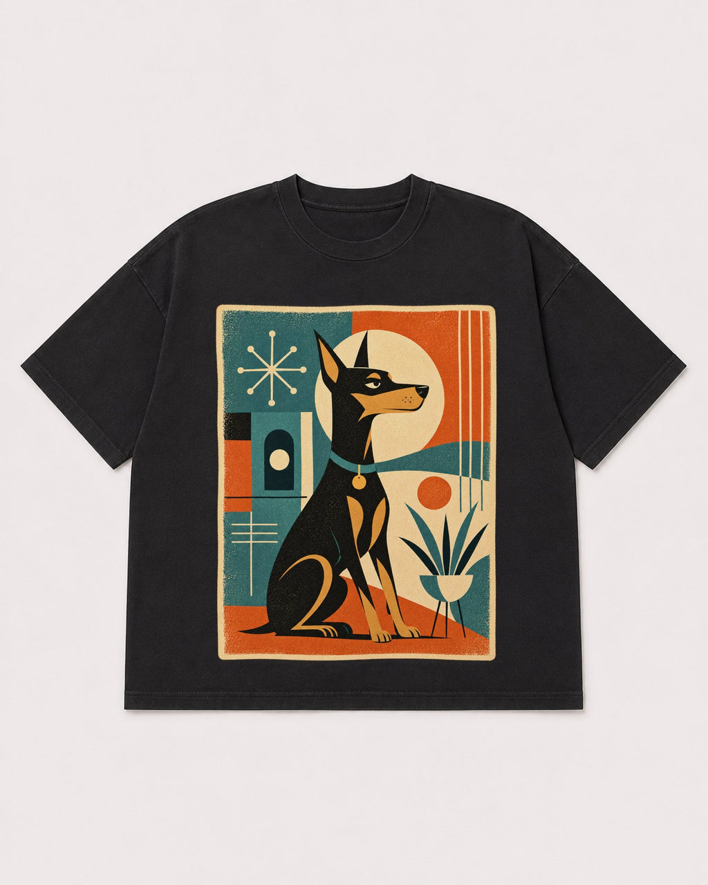 Mockup Boxy Heavyweight Tee Black product