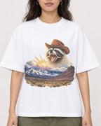 Mockup Boxy Heavyweight Tee White female close-up 02