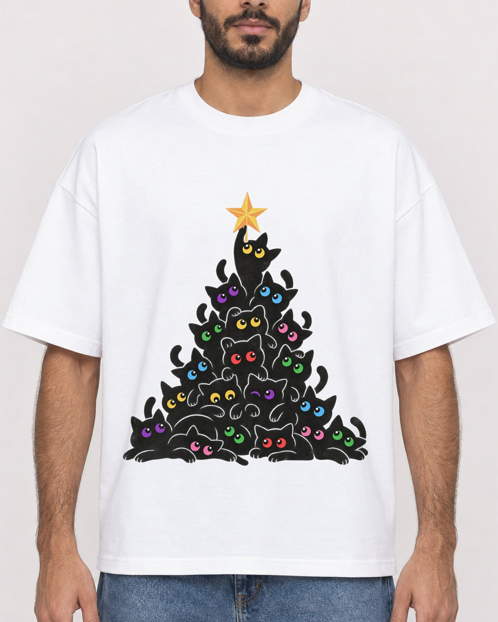 Mockup Boxy Heavyweight Tee White male close-up 07