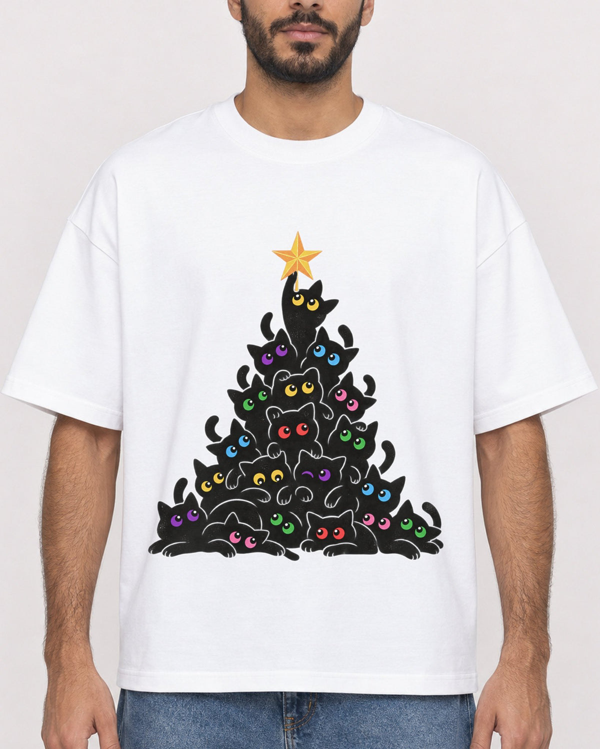 Mockup Boxy Heavyweight Tee White male close-up 07