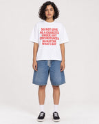 Mockup Boxy Heavyweight Tee White female full-body 26