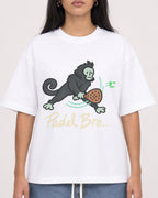 Mockup Boxy Heavyweight Tee White female close-up 46