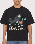 Mockup Boxy Heavyweight Tee Black male close-up 46