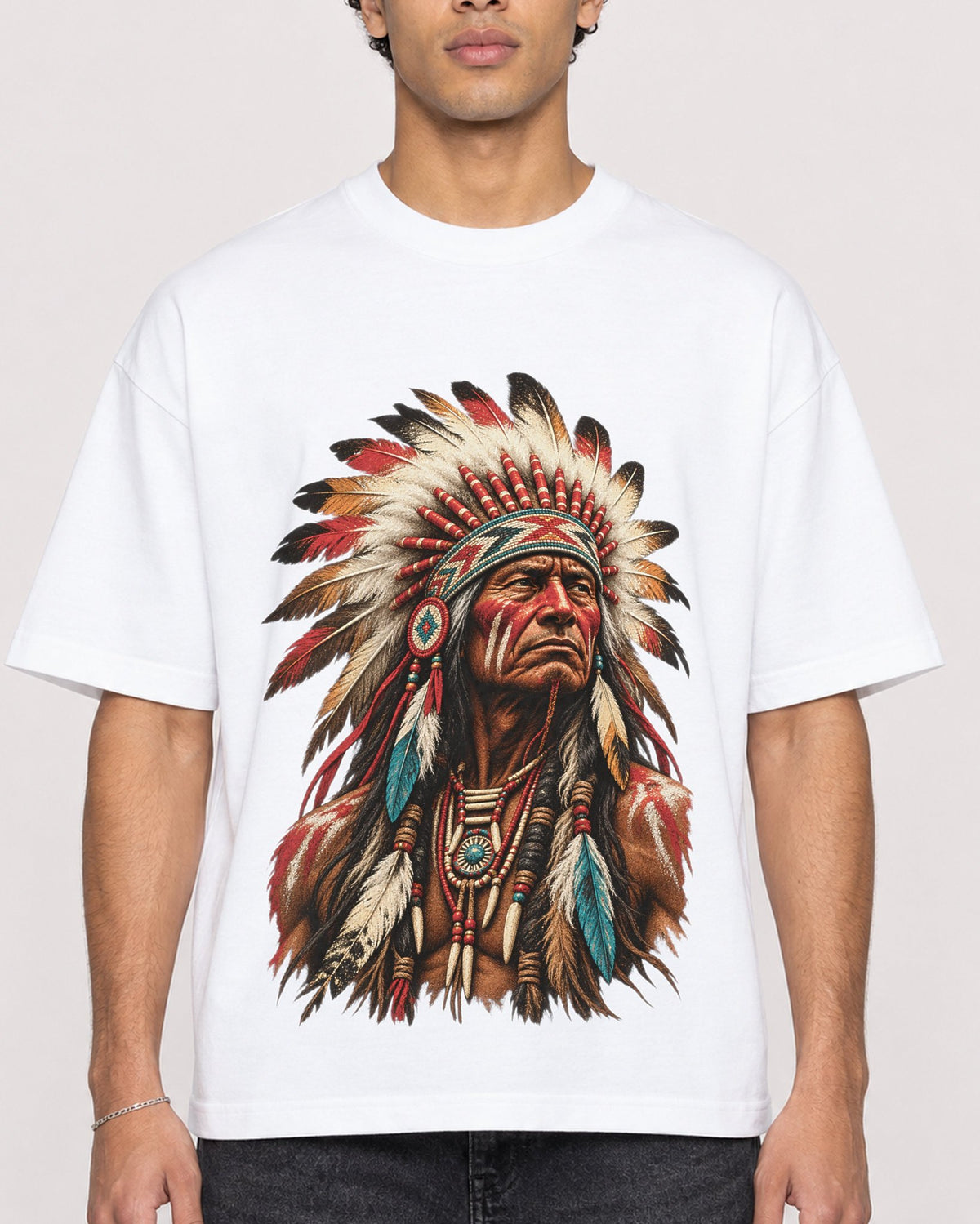 Mockup Boxy Heavyweight Tee White male close-up 10