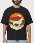 Mockup Boxy Heavyweight Tee Black male close-up 17