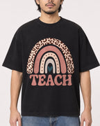 Mockup Boxy Heavyweight Tee Black male close-up 22