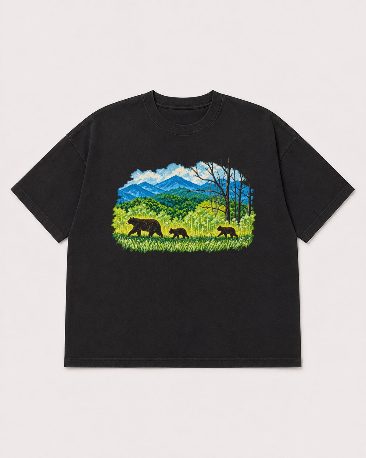 Mockup Boxy Heavyweight Tee Black product