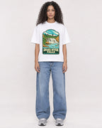 Mockup Boxy Heavyweight Tee White female full-body 10