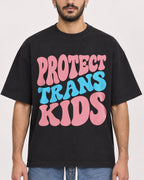 Mockup Boxy Heavyweight Tee Black male close-up 07