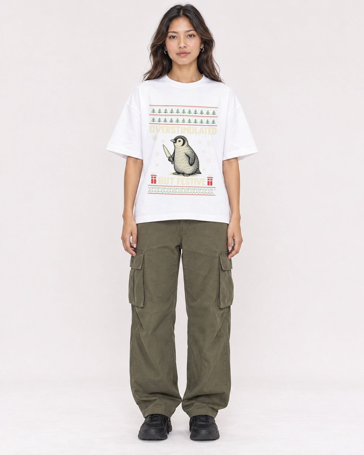 Mockup Boxy Heavyweight Tee White female full-body 02
